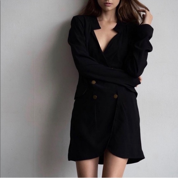 Free People Black Tuxedo Dress - Picture 3 of 13